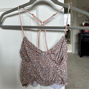 Leopard Print Spaghetti Strap Top - Urban Outfitters, Out From Under - Size S